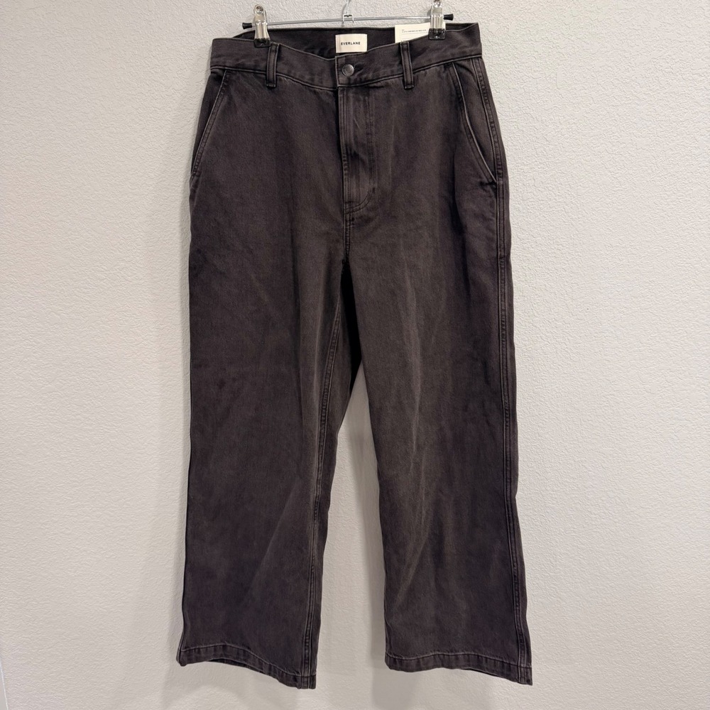Everlane Washed Black Wide-Leg Jeans